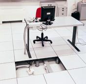 Alimentaci�n puesto trabajo desde suelo t�cnico